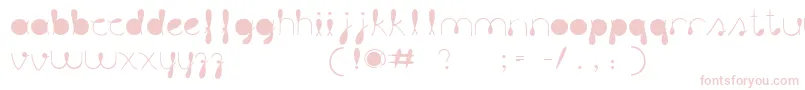 LiquitColour-fontti – vaaleanpunaiset fontit valkoisella taustalla