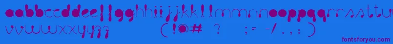 Шрифт LiquitColour – фиолетовые шрифты на синем фоне
