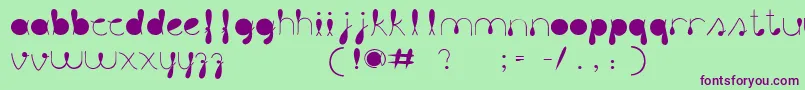 Шрифт LiquitColour – фиолетовые шрифты на зелёном фоне