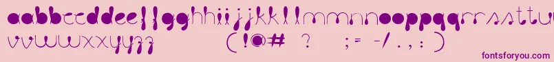 Шрифт LiquitColour – фиолетовые шрифты на розовом фоне