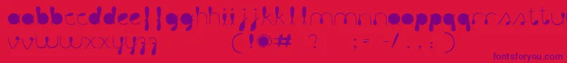 Шрифт LiquitColour – фиолетовые шрифты на красном фоне
