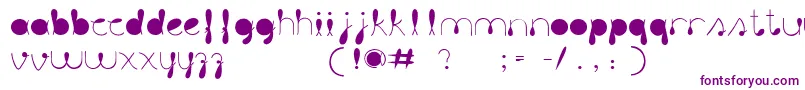 LiquitColour-Schriftart – Violette Schriften auf weißem Hintergrund