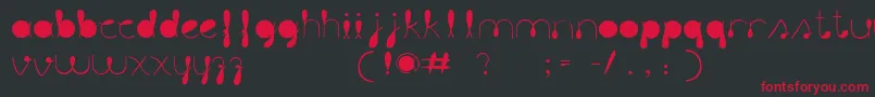 フォントLiquitColour – 黒い背景に赤い文字