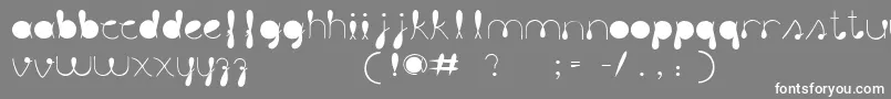 Шрифт LiquitColour – белые шрифты на сером фоне