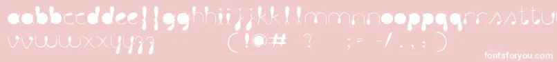 LiquitColour-fontti – valkoiset fontit vaaleanpunaisella taustalla