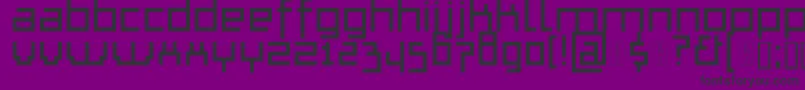 ThapkieMg-Schriftart – Schwarze Schriften auf violettem Hintergrund
