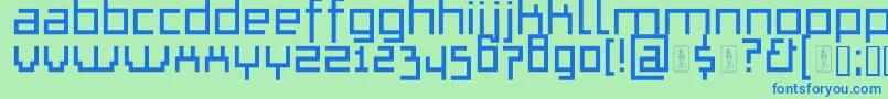 ThapkieMg Font – Blue Fonts on Green Background