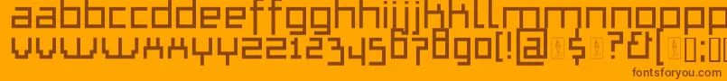 ThapkieMg Font – Brown Fonts on Orange Background