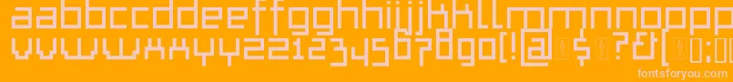 ThapkieMg Font – Pink Fonts on Orange Background