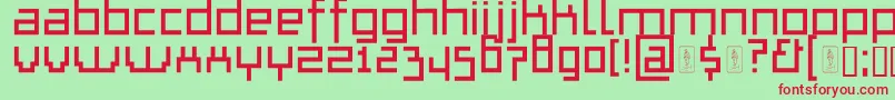 ThapkieMg Font – Red Fonts on Green Background