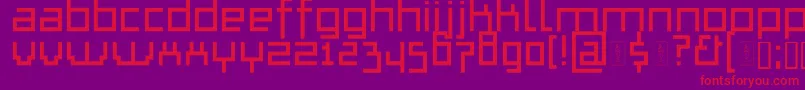 ThapkieMg-Schriftart – Rote Schriften auf violettem Hintergrund