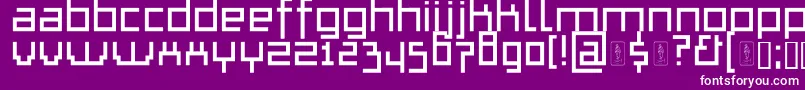 ThapkieMg-Schriftart – Weiße Schriften auf violettem Hintergrund