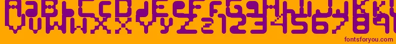 Banjjak Font – Purple Fonts on Orange Background