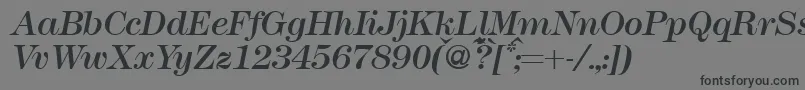 Шрифт Modern438Regularitalic – чёрные шрифты на сером фоне