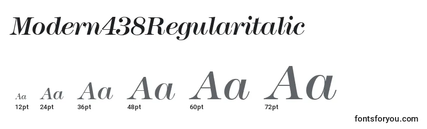 Größen der Schriftart Modern438Regularitalic
