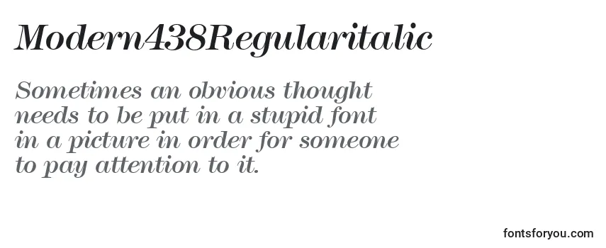 Schriftart Modern438Regularitalic