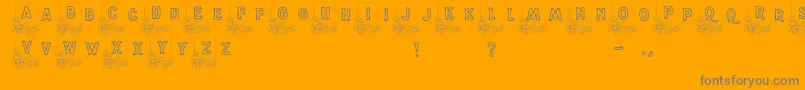 Dandelionフォントについての詳細 フォントDandelion – オレンジの背景に灰色の文字