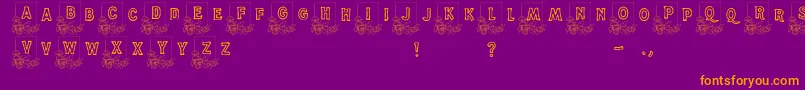 Dandelion Font – Orange Fonts on Purple Background