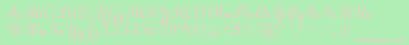 AulyarsItalic Font – Pink Fonts on Green Background