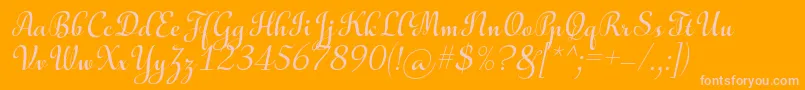 AulyarsItalic Font – Pink Fonts on Orange Background
