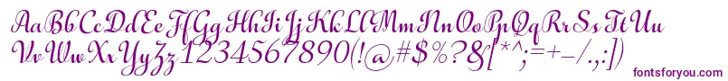 AulyarsItalic Font – Purple Fonts on White Background