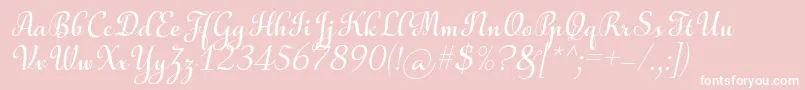 AulyarsItalic Font – White Fonts on Pink Background