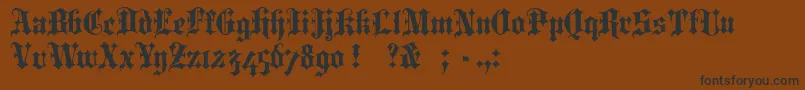 PortcullionBold Font – Black Fonts on Brown Background