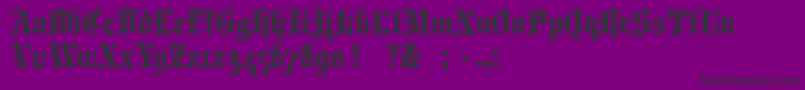 PortcullionBold-Schriftart – Schwarze Schriften auf violettem Hintergrund