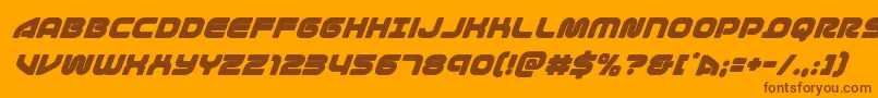 1stenterprisessuperital Font – Brown Fonts on Orange Background