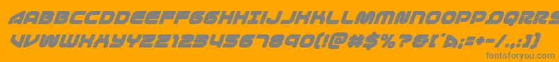 1stenterprisessuperital Font – Gray Fonts on Orange Background