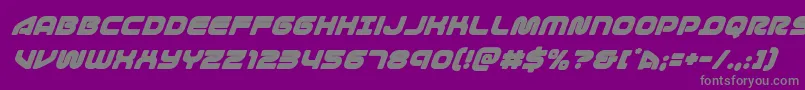 1stenterprisessuperital Font – Gray Fonts on Purple Background