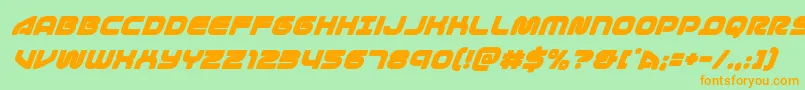 1stenterprisessuperital Font – Orange Fonts on Green Background