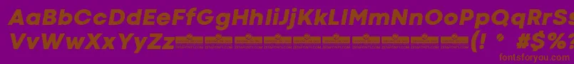 CodecColdHeavyItalicTrial Font – Brown Fonts on Purple Background