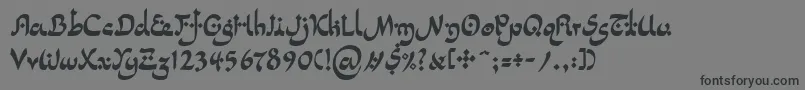 フォントLinotypepidenashiTwo – 黒い文字の灰色の背景