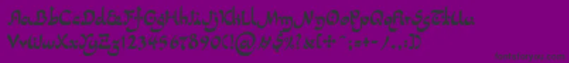 Czcionka LinotypepidenashiTwo – czarne czcionki na fioletowym tle