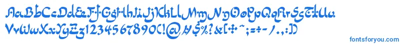 Шрифт LinotypepidenashiTwo – синие шрифты