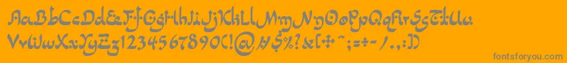 フォントLinotypepidenashiTwo – オレンジの背景に灰色の文字