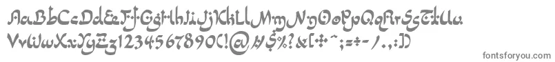 フォントLinotypepidenashiTwo – 白い背景に灰色の文字