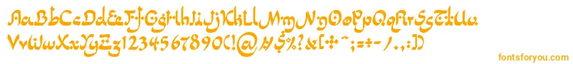 LinotypepidenashiTwo-fontti – oranssit fontit valkoisella taustalla
