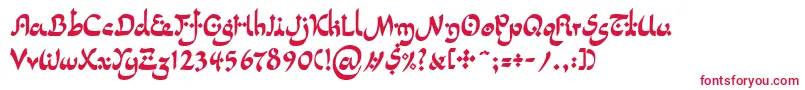 LinotypepidenashiTwo-Schriftart – Rote Schriften