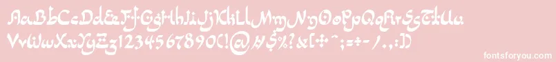LinotypepidenashiTwo-Schriftart – Weiße Schriften auf rosa Hintergrund