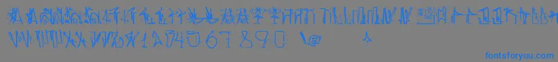 フォントAntroPofagiaPixaР°В¦o165 – 灰色の背景に青い文字