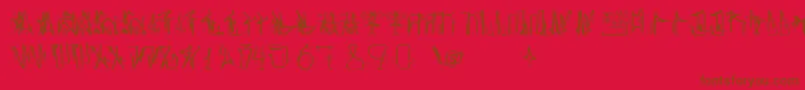 Шрифт AntroPofagiaPixaР°В¦o165 – коричневые шрифты на красном фоне