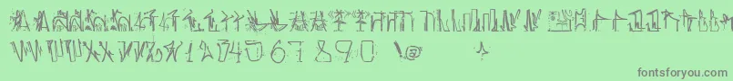 フォントAntroPofagiaPixaР°В¦o165 – 緑の背景に灰色の文字