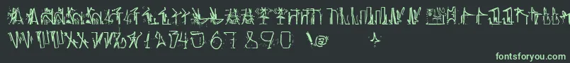 AntroPofagiaPixaР°В¦o165 Font – Green Fonts on Black Background