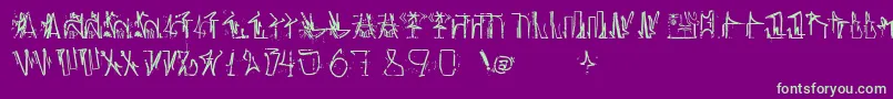 AntroPofagiaPixaР°В¦o165 Font – Green Fonts on Purple Background