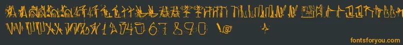 フォントAntroPofagiaPixaР°В¦o165 – 黒い背景にオレンジの文字