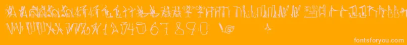 フォントAntroPofagiaPixaР°В¦o165 – オレンジの背景にピンクのフォント