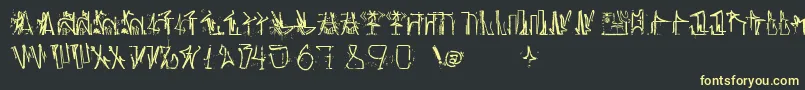 AntroPofagiaPixaР°В¦o165 Font – Yellow Fonts on Black Background