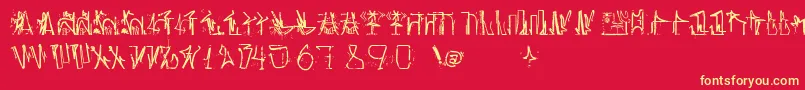 Шрифт AntroPofagiaPixaР°В¦o165 – жёлтые шрифты на красном фоне